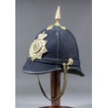 A Bedfordshire Regiment, 1878 patent Home Service helmet, brass helmet plate bearing regimental