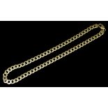 A modern gentlemen's 9ct gold heavy curb link neck chain, 540mm overall (gross weight 66 grammes)