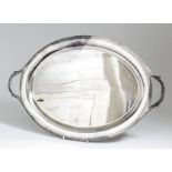 An Elizabeth II silver oval two-handled tray produced for the J.P. McManus Invitational Pro-am 1995,