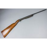 An early continental .177 calibre break action air rifle, Serial No. 209, 15.5ins blued steel