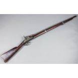 An 18th Century .50 calibre early breach loading rifle by Parkers Snow & Co. Meriden Kentucky, the