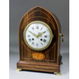 An early 20th Century French rosewood cased mantel clock by Vincenti & Cie, No. 14050 58, the 4.