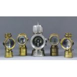 A small collection of early 20th Century cycle lamps, including a Lucas King of the Road, No. 636