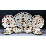 A Royal Crown Derby part tea and dinner service decorated with "Asian Rose" pattern (No. 8687),