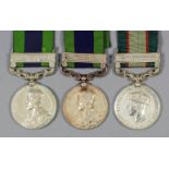 Eight India General Service Medals comprising George V to 337 Sepoy Bhrtu-2-150INFY bearing