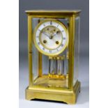 A late 19th Century French "Four Glass" mantel clock by L. Marti & Cie, No. 8068, the 3.5ins