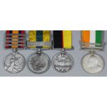 Four medals comprising of a group of three Victoria Medals to 4036 Pte. M.H. Marley 2nd L.F.