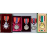 Eight medals comprising George V Imperial Service Medal to Alexander Burnett, George VI to Arthur