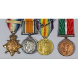 Eight World War I medals comprising group of three George VI 1914 Star with 5th August-22nd November