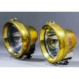 A pair of early 20th Century car lamps by C.A. Vandervell & Co, London, model "F.S. Electric