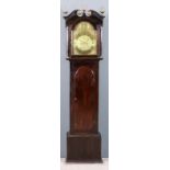 A Late 18th Century dark oak cased longcase clock by James Wilson of Loop, the 12ins arched brass