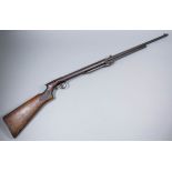 An early 20th Century .22 caliber underlever air rifle by BSA, Serial No. 49793, 19ins barrel with