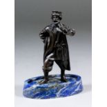 Late 19th Century Russian school - Dark brown patinated bronze figure of a standing bearded