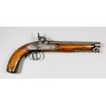 A 19th Century .70 calibre Officers pistol by Wilkinson of London, the 8.75ins bright steel barrel