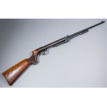 A .177 calibre underlever air rifle by BSA, Serial No. 63775, 17ins barrel with adjustable sights,