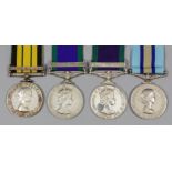 Four Elizabeth II medals comprising Africa General Service medal to 23218711 Fus. F. Cooper RNF,