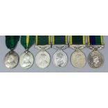 Six Territorial Efficiency Medals comprising: two George V 1908-1921 issue, one George V 1930-1968