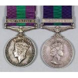 Five General Service Medals comprising George VI to AS.30439 Pte. M. Ntipe African Pioneer Corps