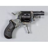 A good .320 calibre 19th Century Continental six shot pocket pistol, 1.5ins octagonal blued steel