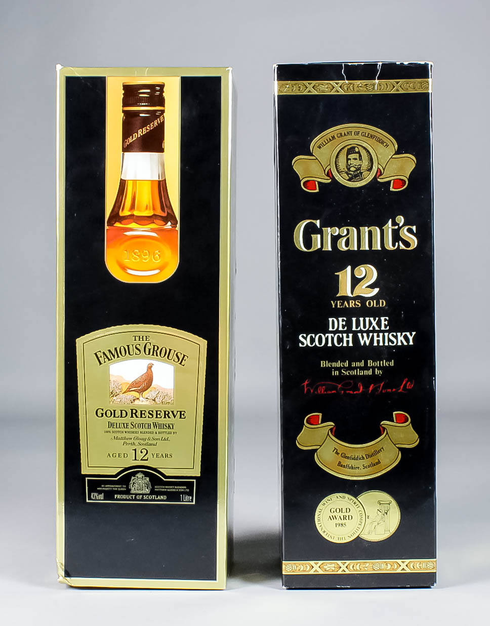 Six one litre bottles of Bell's Old Scotch Whisky (43% proof), three one litre bottles of Grand