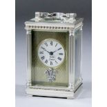 An Elizabeth II silver cased miniature carriage timepiece by Charles Frodsham, the 1.125ins diameter