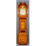 A 19th Century oak and mahogany longcase clock by W. & J. Southey of Leicester, the 13ins arched