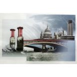 Richard Davies (born 1944) - Two limited edition lithographs - "Albert Bridge" and "St. Pauls",