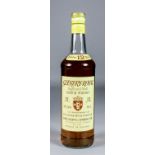 One bottle of Glenury-Royal twelve year old Highland Malt Whisky, distilled and bottled by John