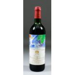 One bottle of 1982 Chateau Mouton Rothschild (Pauillac) with label designed by John Huston (wine