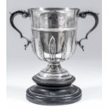 An Edward VII silver two-handled prize cup - "Point to Point Races (At Brook 1914) Farmers Race",