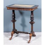 A George IV rosewood rectangular occasional table in the "Gillows" manner, the top inset with