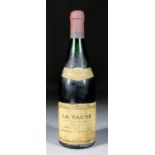 One bottle of 1975 Domaine de la Romanee-Conti "La Tache, No. 000878 - Domaine bottled and