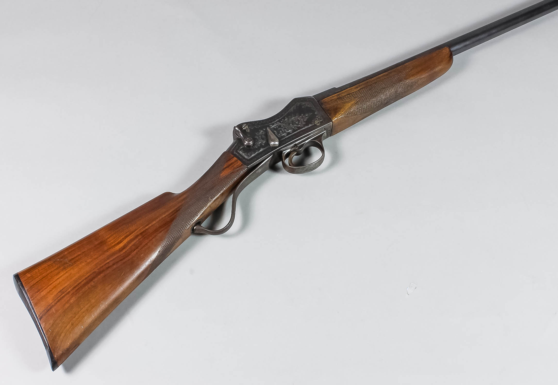 A .300 calibre Rook Rifle by Charles Osbourne of London, Serial No. 1462, 26ins bright steel