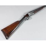 A 12 bore side by side shotgun by Lloyd & Son of Lewes, Serial No. 4270, 28ins blued steel barrels