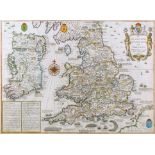 John Speed (1552-1629) - Coloured engraving - "The Invasions of England and Ireland, with al their