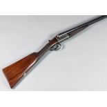 A 12 bore side by side shotgun by Arthur Allan Ltd of Glasgow, Serial No. 3089, 28ins blued steel