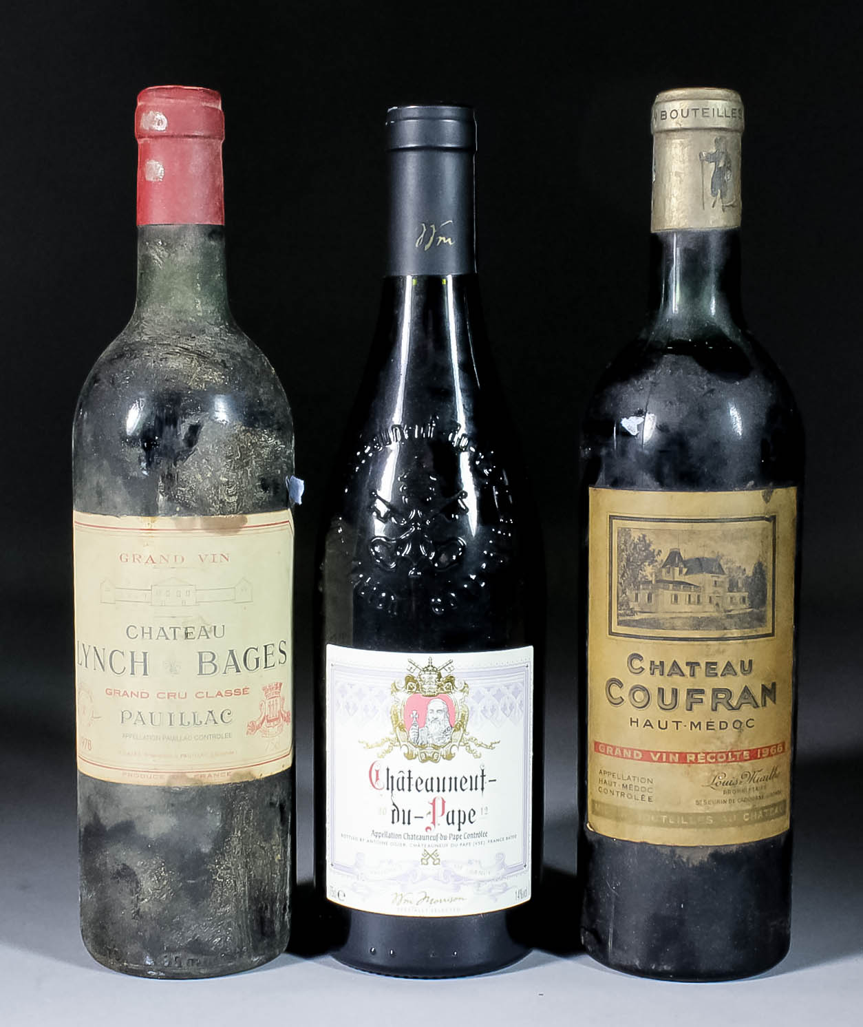 A bottle of 1978 Chateau Lynch Bages (Grand Cru Classe Pauillac), bottle of 1979 Chateau Lafite