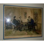 *Dendy Sadler by Boucher Engraving Signed by Both Artists Figures seated at the card table 14" x