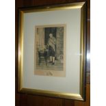*Dendy Sadler by Boucher Pair of Engravings Signed by Both Artists Wine Connoisseurs, 11" x 7.5",
