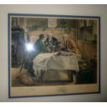 *Dendy Sadler by James Dobie 2 Colour Engravings Signed by Both Artists Three men around a dining