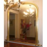 *A Victorian style gilt framed large overmantel mirror, 51" x 50"