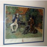 *Dendy Sadler by Wallace Hester Coloured Engraving Signed by Both Artists Two gentleman seated at