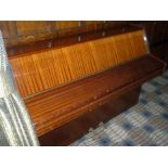 *'Kemble', modern sapelle framed upright piano, no stool