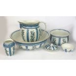 LOSOL WARE TOILET SET OF SIX PIECES, INCLUDING; A WATER JUG AND BOWL