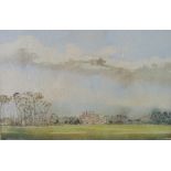 H. BARNS (?) WATERCOLOUR DRAWING Landscape with country house Indistinctly signed, dated and