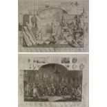 WILLIAM HOGARTH (1697-1764) COPPER-PLATE ENGRAVINGS, TWO Analysis of Beauty, plate I and II