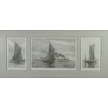 AFTER JOHN S. GIBB ARTIST SIGNED LIMITED EDITION FRAMED SUITE OF THREE BLACK AND WHITE