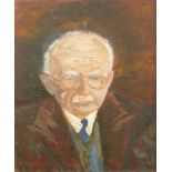 R.H. CAIN (Twentieth Century) OIL PAINTING ON BOARD 'Portrait of a Friend' Attributed and titled