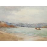 UNATTRIBUTED (Late Nineteenth/early Twentieth century) WATERCOLOUR View across an estuary with boats