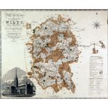 CHRISTOPHER (1786 - 1855) and JOHN GREENWOOD (fl. 1821 - 1840) STEEL PLATE ENGRAVED COUNTY MAP OF
